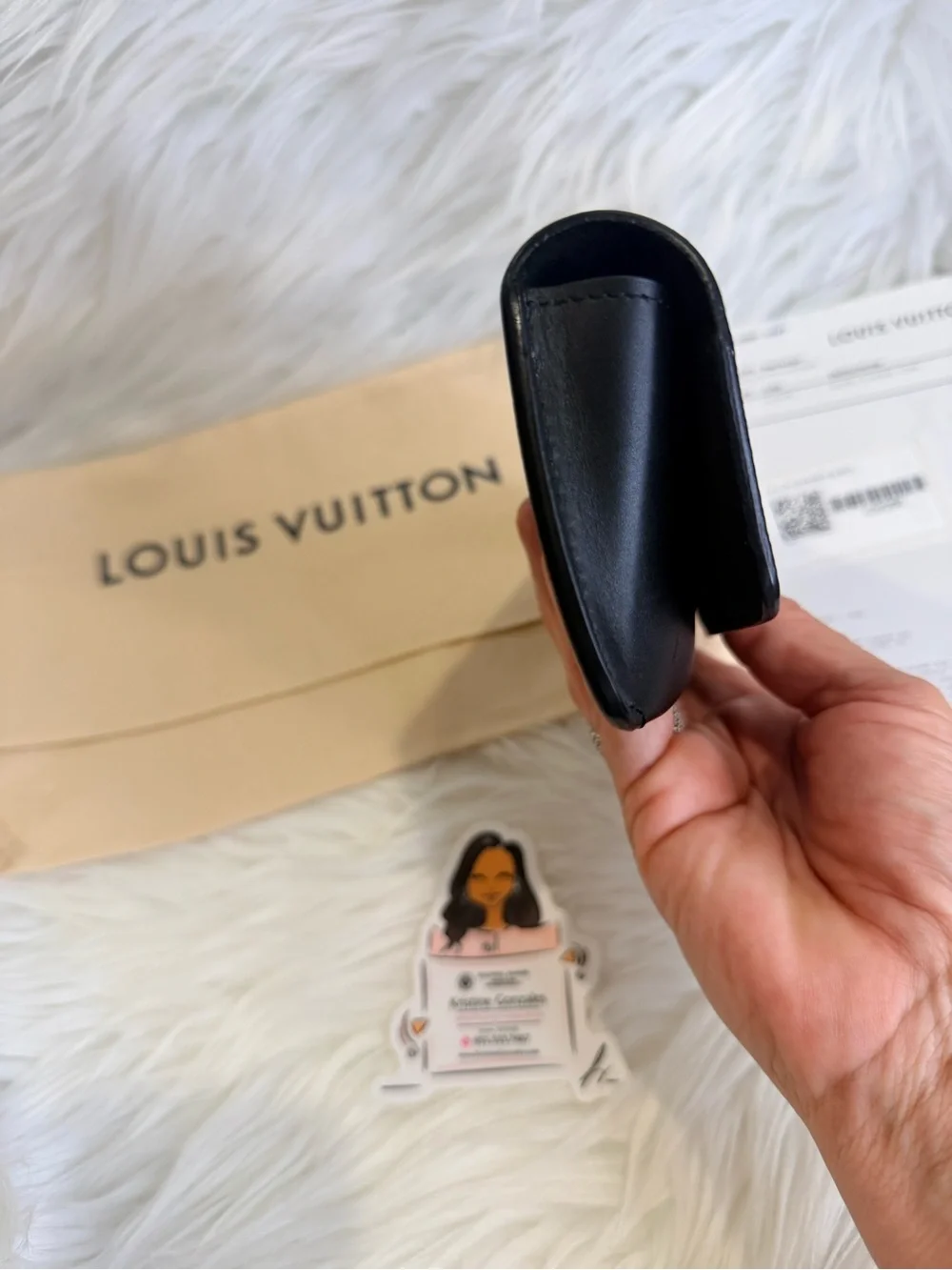 Louis Vuitton Black Eclipse Monogram  “Woody” SUNGLASS case